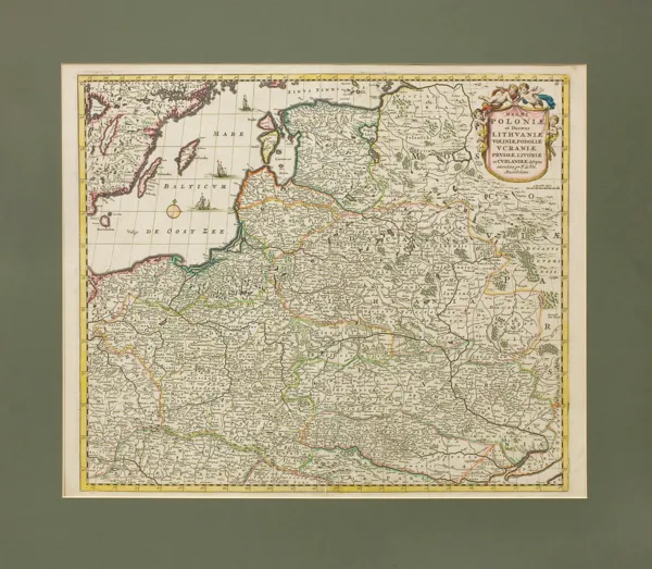 Frederick de Wit, MAPA POLSKI I WIELKIEGO KSIĘSTWA LITEWSKIEGO...