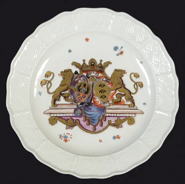 Autor nierozpoznany, TALERZ Z SERWISU SUŁKOWSKIEGO, 1735-1737