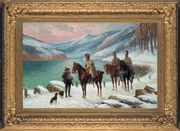 Jan Chełmiński, Żołnierze napoleońscy na patrolu..., przed 1900