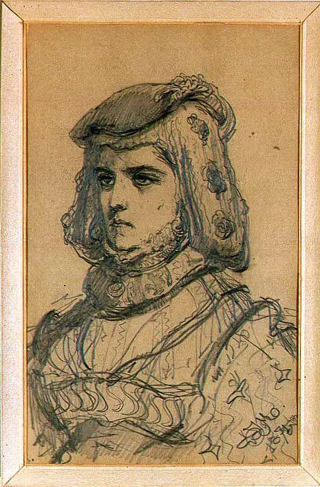 Jan Matejko, Dama w renesansowym stroju - Królowa Bona (?)