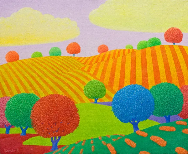 Jakub  Dominik, Pejzaż z drzewami, ok.2005