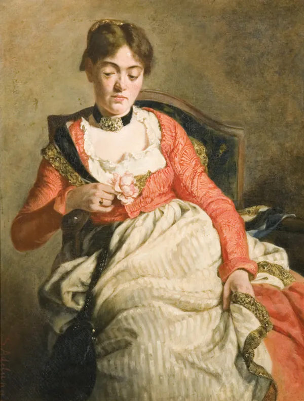 Sophie  von  Adelung, PORTRET DZIEWCZYNY Z RÓŻĄ 