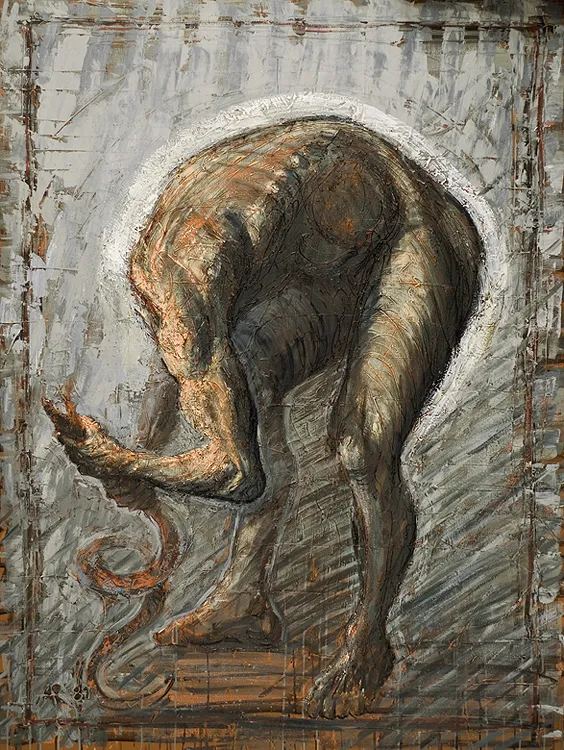 Aleksander Roszkowski, Postać walcząca z wężem II, 1989