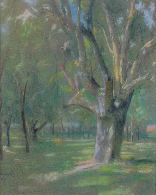 Władysław Podkowiński, Pejzaż z Drzewami, 1892