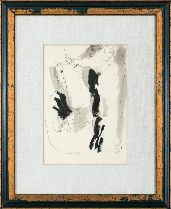 Emmanuel  Mané-Katz, DWIE POSTACIE ZE ZWOJEM TORY