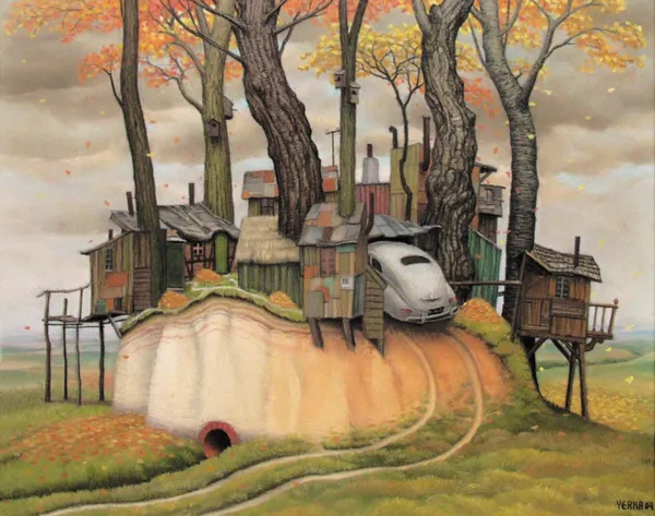 Jacek Yerka, Jesień na Maderze, 2004