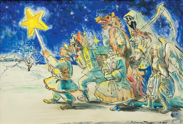 Eliasz Kanarek, KOLĘDNICY Z GWIAZDĄ I TURONIEM, 1954