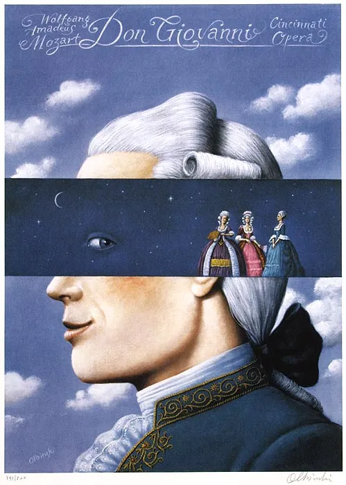Rafał Olbiński, Projekt plakatu do opery  Mozarta Don Giovanni