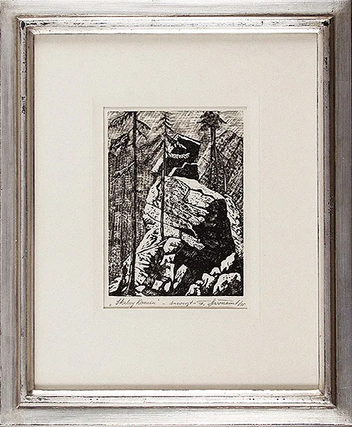 Tadeusz Dworzański, Skalny komin, 1945 [?]