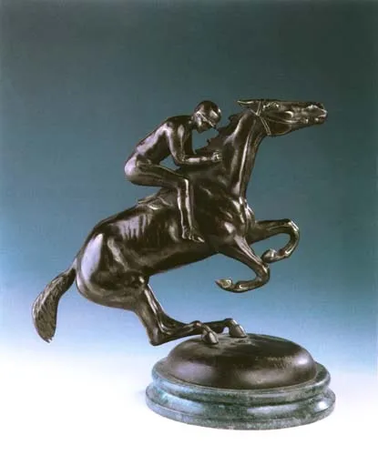 T.(Theodore ?) Werner, Dżokej na koniu