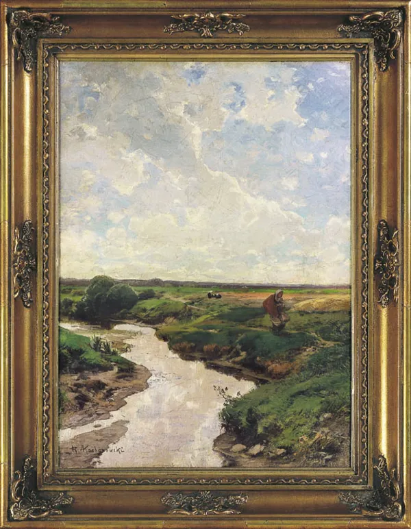 Roman Kochanowski, Pejzaż z rzeczką, ok. 1900