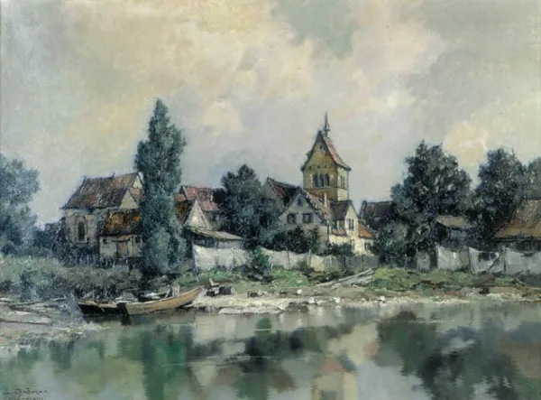 Ernst Bröcker, Widok na Wyspę Reichenau na Jeziorze Bodeńskim