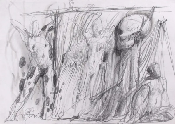 Franciszek Starowieyski, Akty z czaszką, 1995