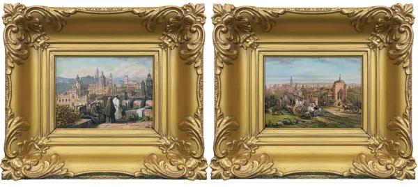 CONRAD GEYER, PARA OBRAZÓW. PEJZAŻ MIEJSKI