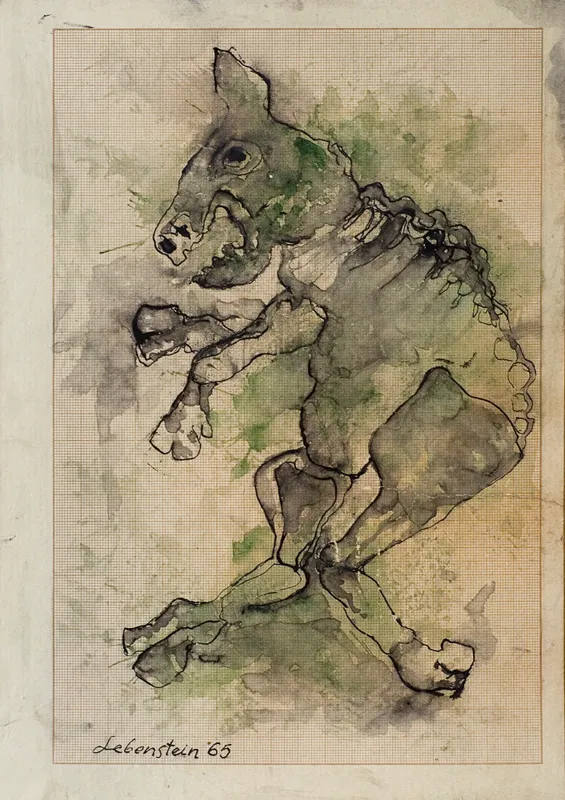 Jan Lebenstein, Postać zwierzęca stojąca, 1965
