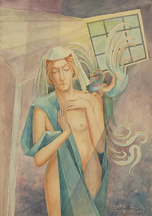 Leon  Szacsznajder (Szatzsznajder), Postać z rajskim ptakiem, 1959