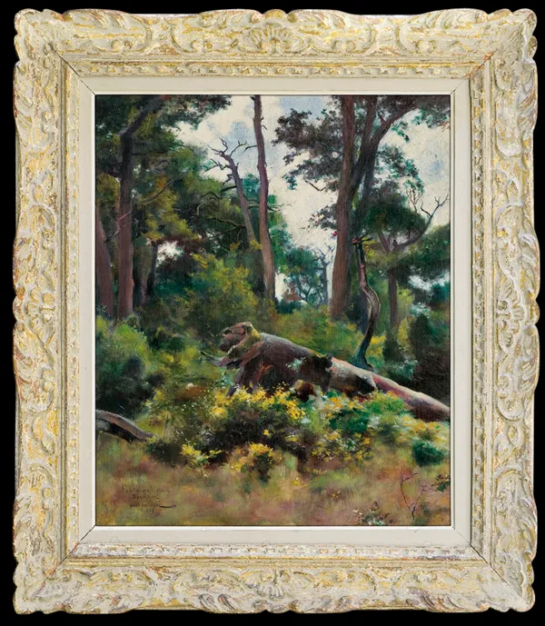 Władysław Podkowiński, PEJZAŻ LEŚNY Z FONTAINEBLEAU, 1889