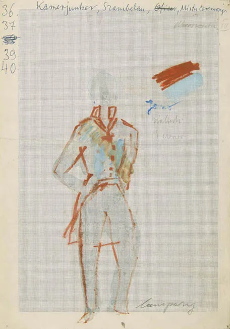 Piotr Potworowski, PROJEKT KOSTIUMU, ok. 1959-1961