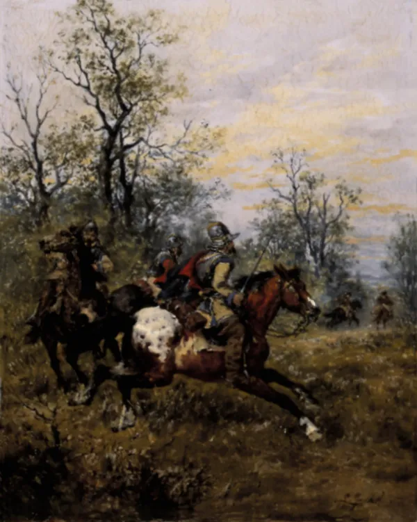 Ludwik Gędłek, W POŚCIGU, ok. 1890