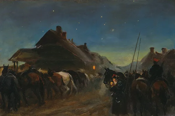 Józef Chełmoński, Powstańcy na postoju