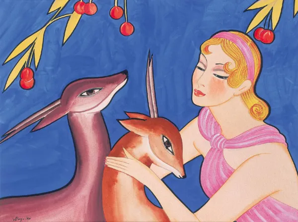 Władysław Roguski, 65. Dziewczyna z sarenkami, ok. 1930