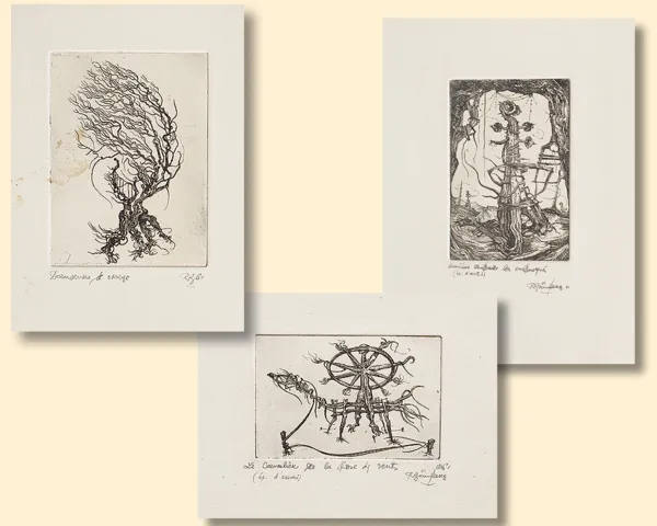 Roland  Grünberg, Trzy grafiki z motywami muzycznymi, 1961