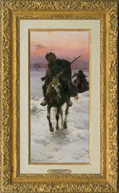 Alfred Wierusz-Kowalski, CZERKIESI / HUCULSCY MYŚLIWI, lata 1880-1890