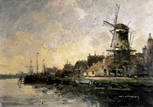 Knud Winfeld-Hansen, Wiatrak nad kanałem, ok. 1900