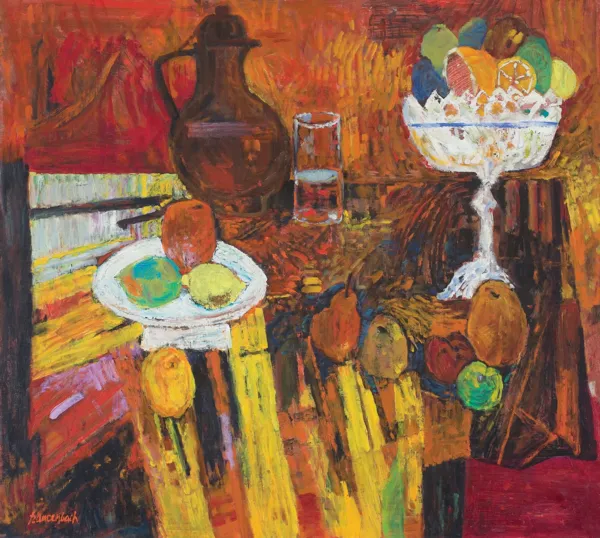 Jan Szancenbach, MARTWA NATURA Z MIEDZIANYM DZBANKIEM, 1987