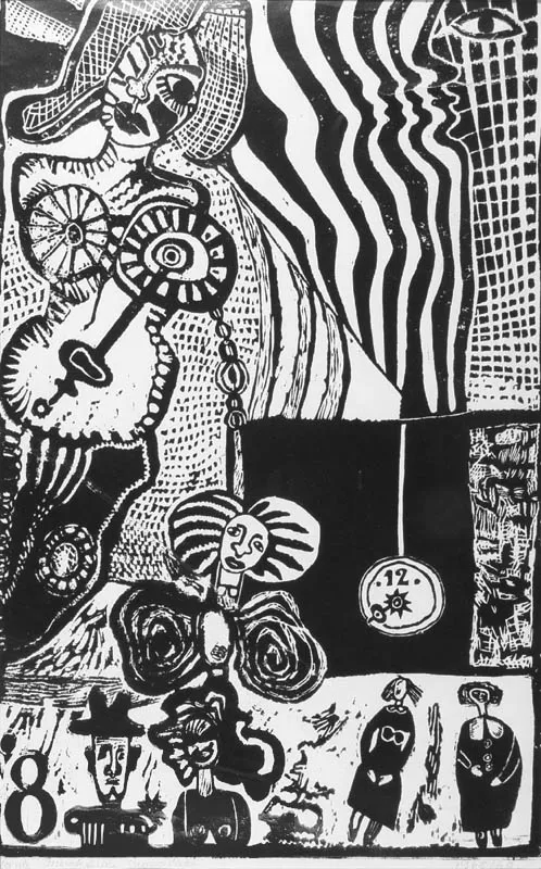 Maria Skowrońska, Kompozycja z zegarem, 1968/69