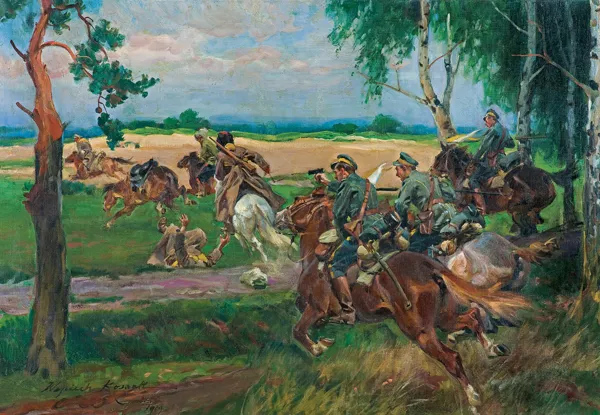 Wojciech Kossak, POGOŃ KONNICY ZA BOLSZEWIKAMI, 1919