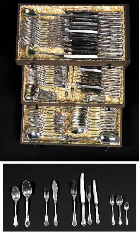 Autor nierozpoznany, KOMPLET SZTUĆCÓW W KANTYNIE, ok. 1950