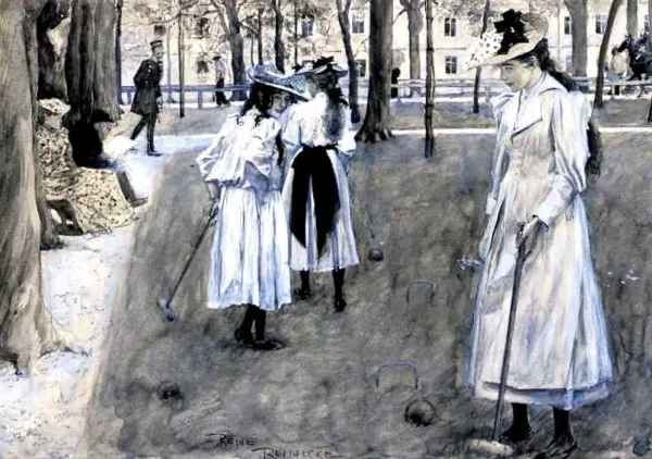 René Reinicke, Gra w krykieta, 1890