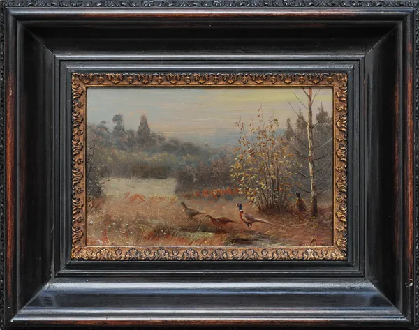 Willy Lorenz, BAŻANTY W JESIENNYM KRAJOBRAZIE