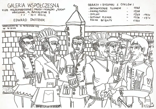 Edward Dwurnik, Plakat wystawy własnej w Galerii Współczesnej,197