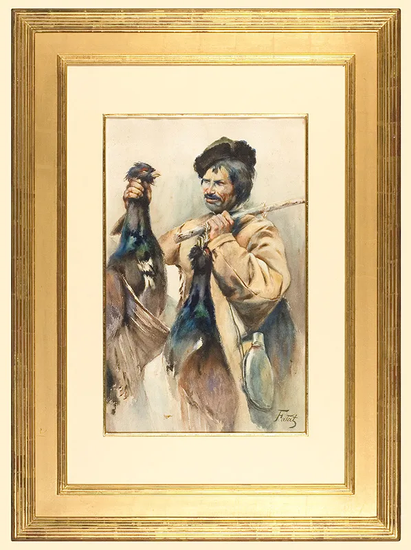 Julian Fałat, MYŚLIWSKIE TROFEA. PO POLOWANIU , ok. 1890