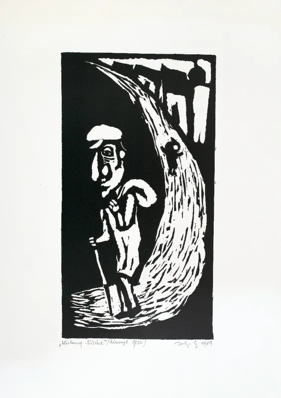 Jerzy Duda Gracz, Kulawy Fiszke, z cyklu Judaica, 1964