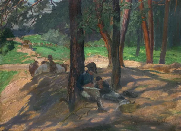 Zygmunt Rozwadowski, ODPOCZYNEK NA POPASIE, 1906