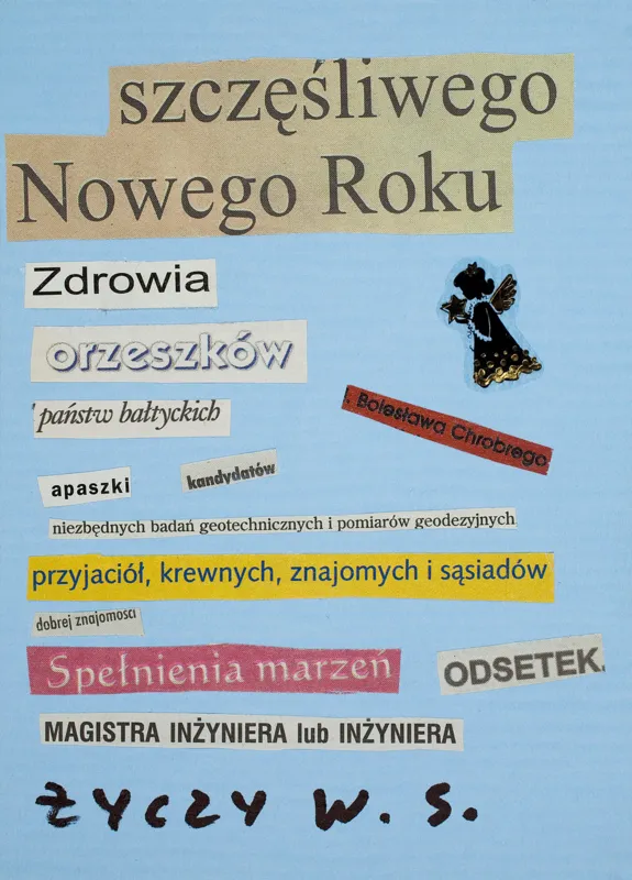 Wisława  Szymborska, Kartka noworoczna