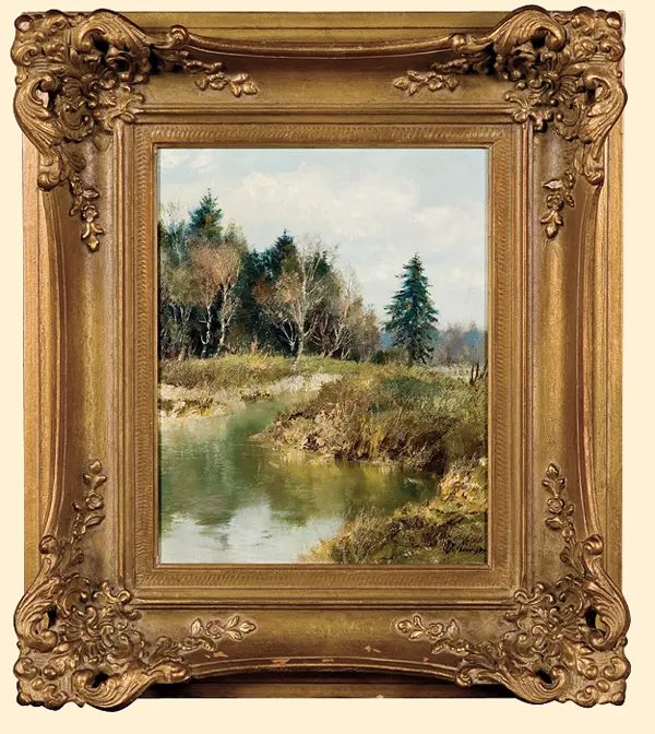 Josef Burger, PEJZAŻ NADWODNY, po 1945