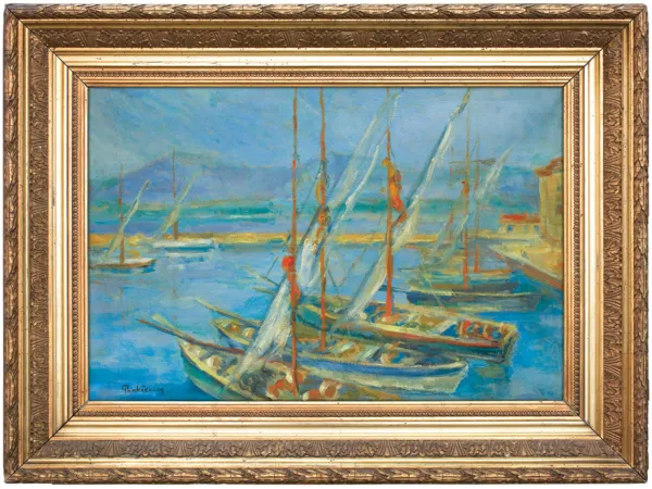 Józef Pankiewicz, ŁODZIE W PORCIE SAINT-TROPEZ, 1908-1909
