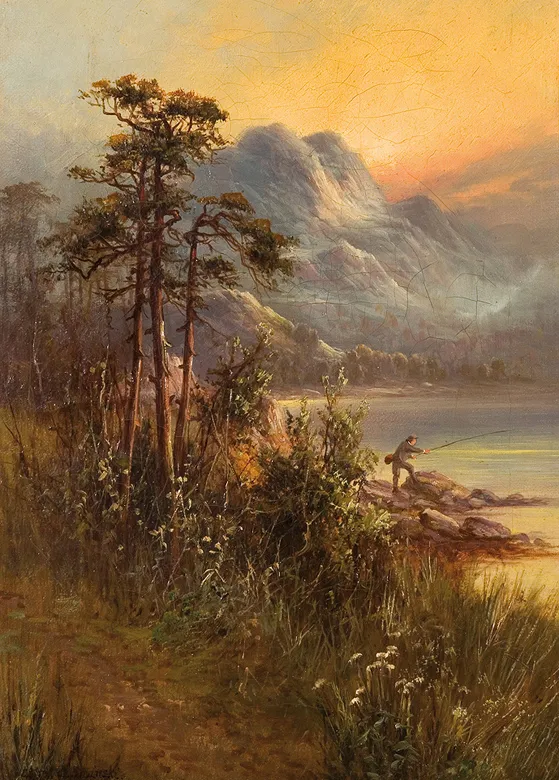 Alfred de  Breanski Senior, NAD JEZIOREM W GÓRACH SZKOCJI