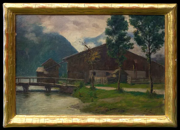 Ernst  Payer, WIEJSKI DOM W GÓRACH, 1912