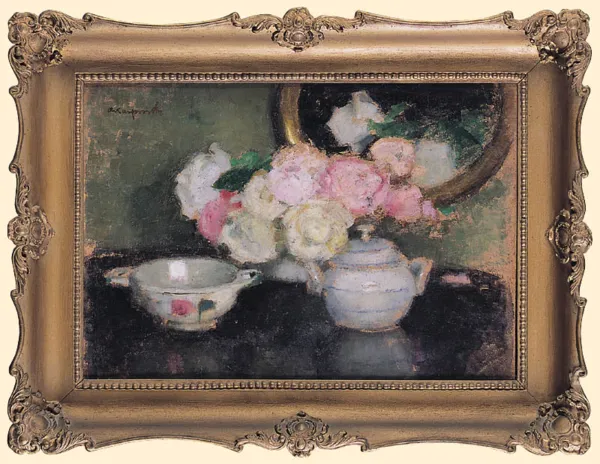 Alfons Karpiński, MARTWA NATURA Z BUKIETEM RÓŻ, po 1930