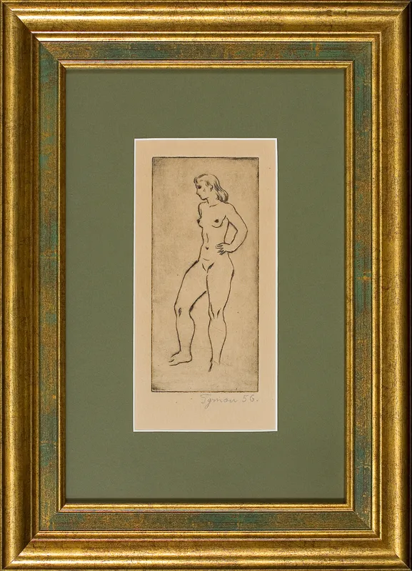 Tymon Niesiołowski, Akt stojący, 1956