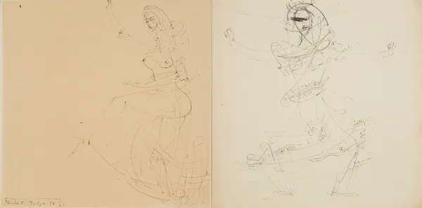 Tadeusz Kulisiewicz, HINDUSKA TANCERKA, Z CYKLU INDIE, 1956