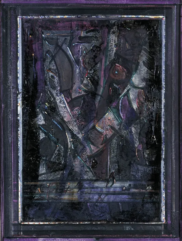 Bogusław Szwacz, Art-horme-gram fioletowo-czarny, 1990