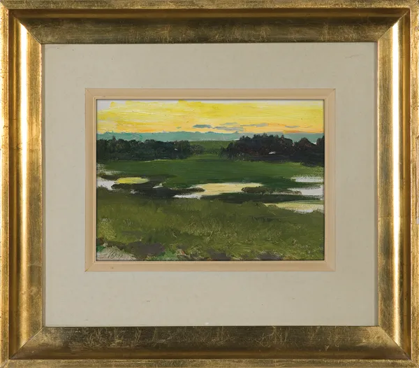 Leon Wyczółkowski, PEJZAŻ PO ZACHODZIE SŁOŃCA, 1886