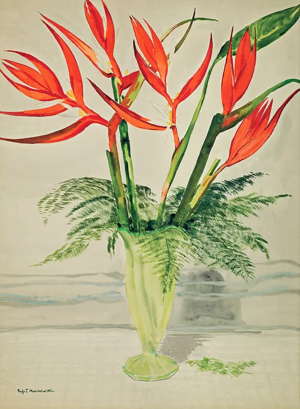 Rafał Malczewski, KWIATY W WAZONIE, 1951