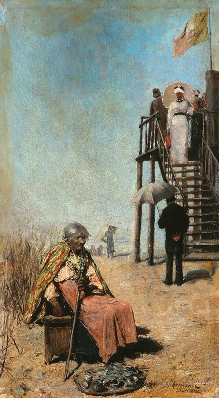 Teodor Axentowicz, Na plaży w Wenecji